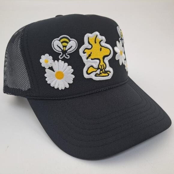 Woodstock Cute 70s Retro Cartoon embroidered Patch Foam Trucker Mesh Hat Cap 80s - Picture 3 of 4